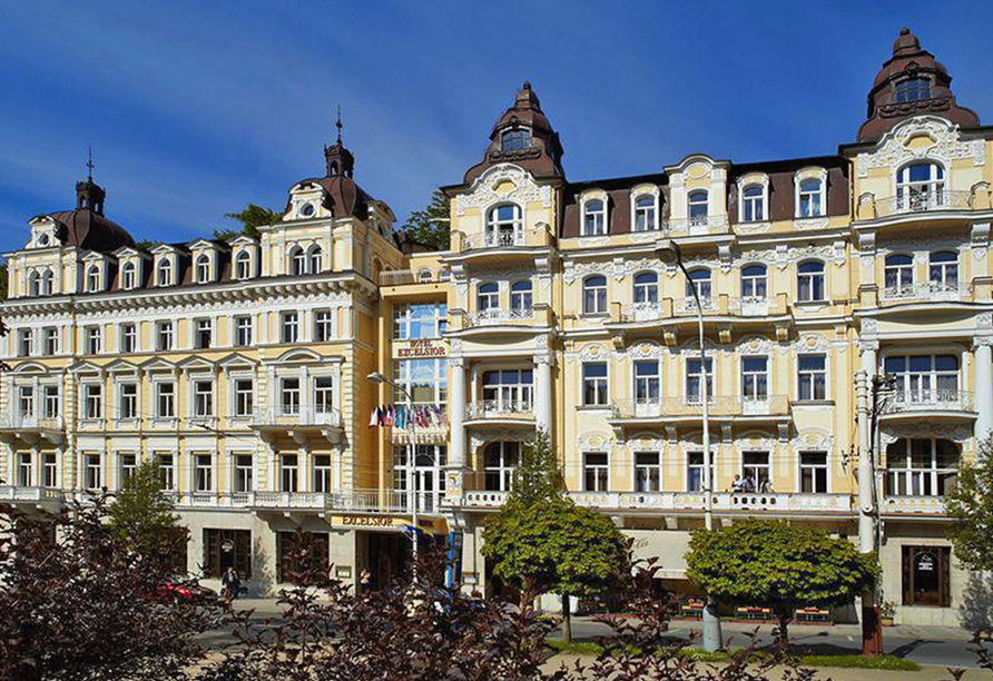 Außenansicht des Hotels Excelsior in Marienbad