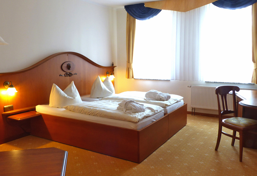 Beispiel eines Doppelzimmers im Hotel Goldner Loewe