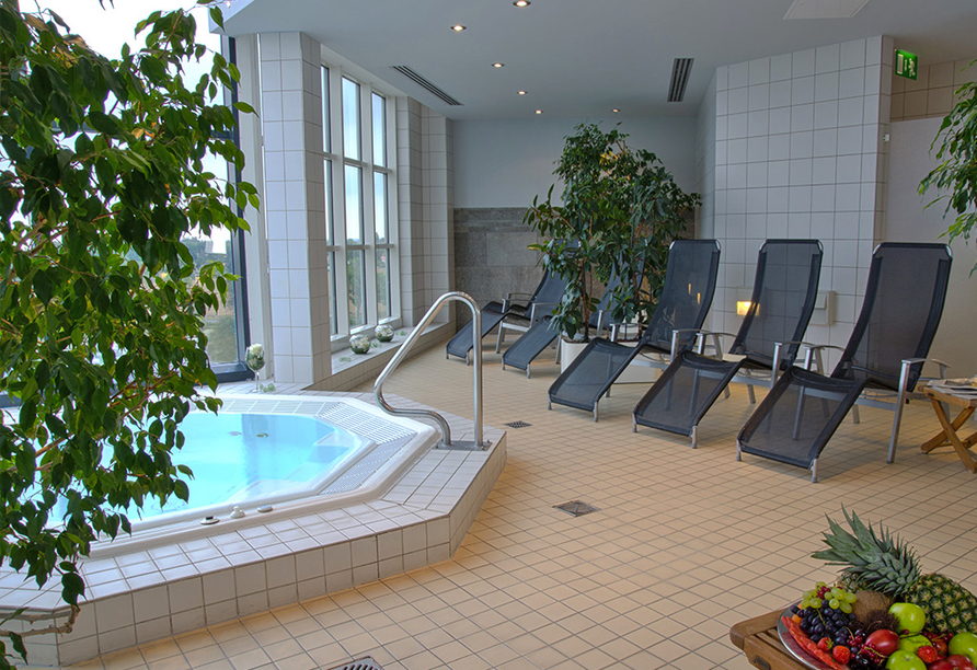 Im Wellnessbereich vom Atlanta Hotel International Leipzig können Sie die Seele baumeln lassen.