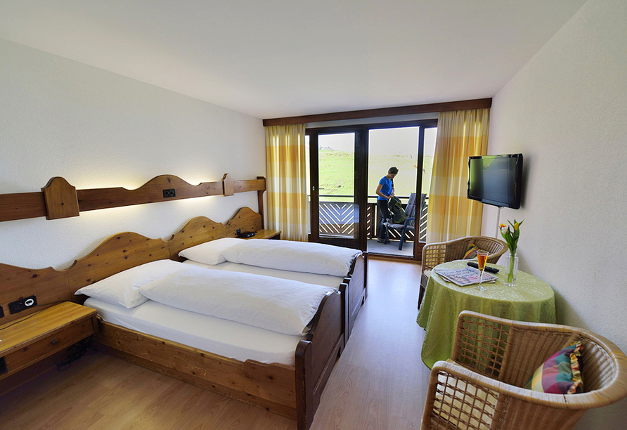 Hotel Bellevue in Seelisberg, Vierwaldstättersee, Schweiz, Beispieldoppelzimmer