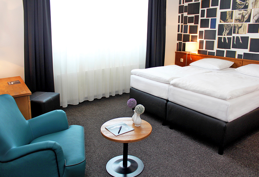 Beispiel eines Doppelzimmers im Van der Valk Hotel Hamburg-Wittenburg