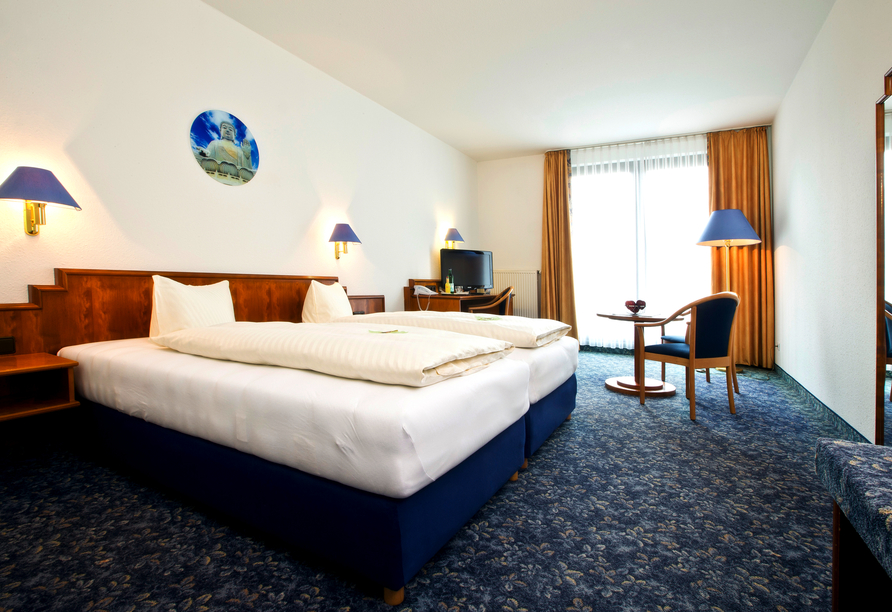 Beispiel eines Doppelzimmers im Hotel Alpina Lodge Oberwiesenthal