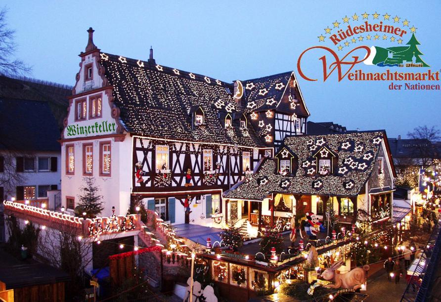 Ausflugsziel Weihnachtsmarkt der Nationen Rüdesheim