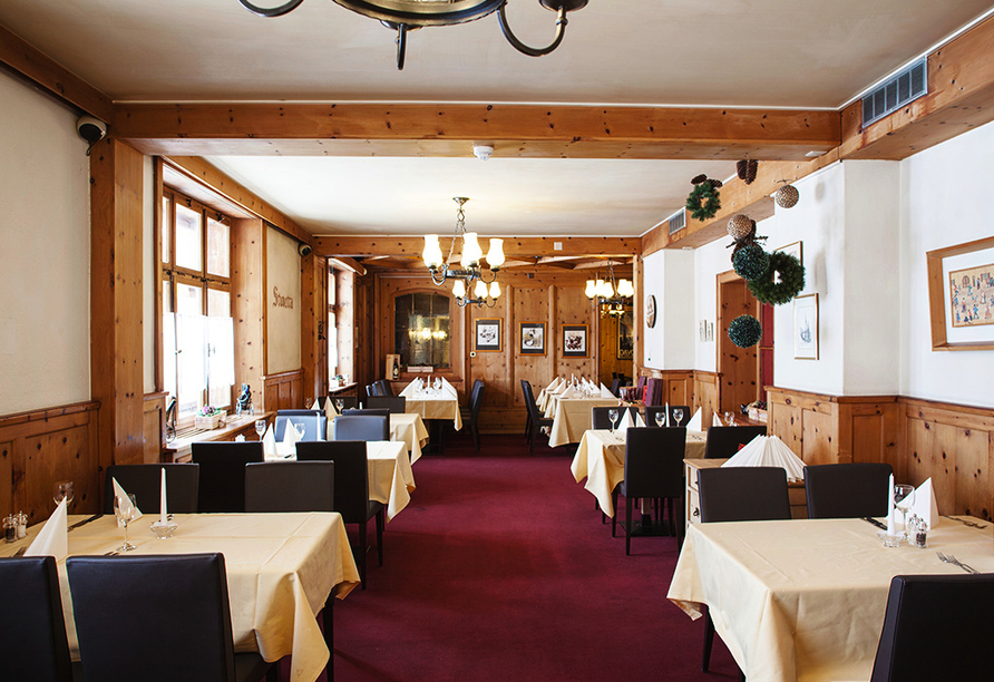 Hotel Ochsen 2 in Davos Platz, Restaurant im Schwesterhotel Ochsen