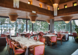 Das Restaurant mit Panoramablick im Linta Hotel Wellness & Spa.