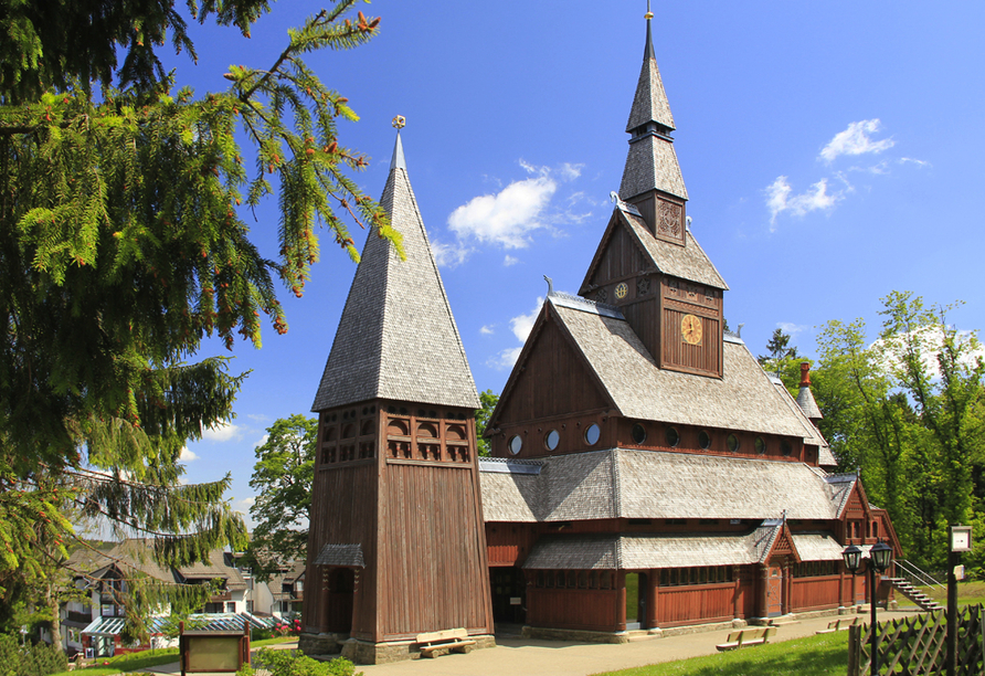 Auch die Harzstabkirche von Goslar ist ein tolles Ausflugsziel.