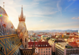 Die imposante St. Stephan Kathedrale mit Blick über Wien