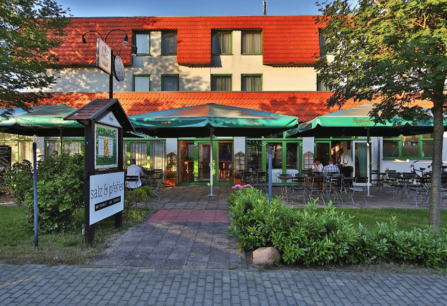 Verbringen Sie schöne Stunden auf der Terrasse des Best Western Hotels Spreewald.
