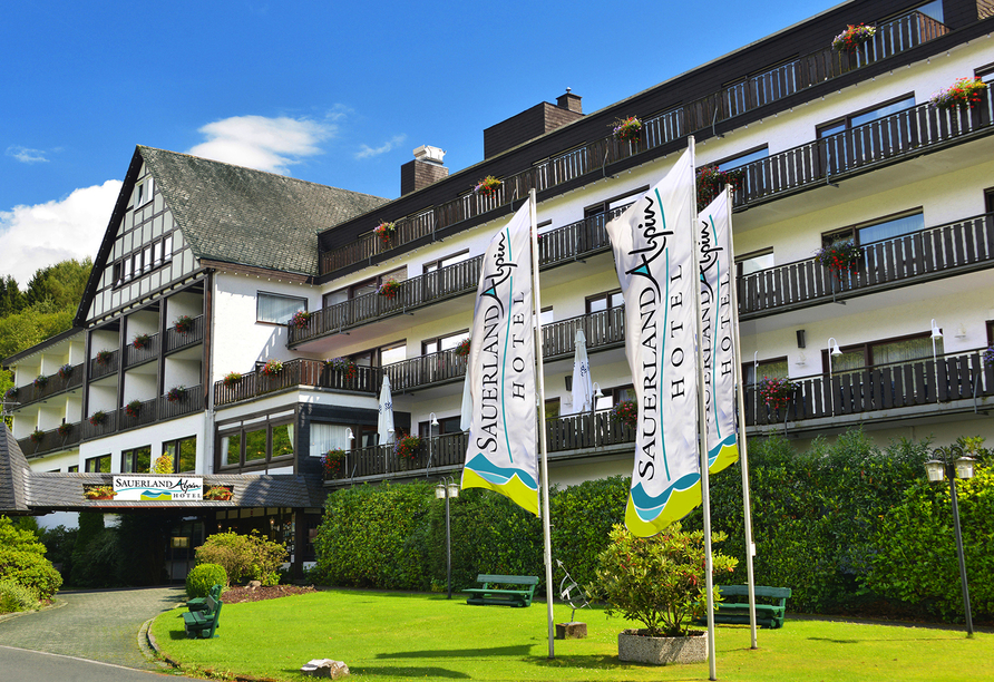 Außenansicht des Sauerland Alpin Hotels
