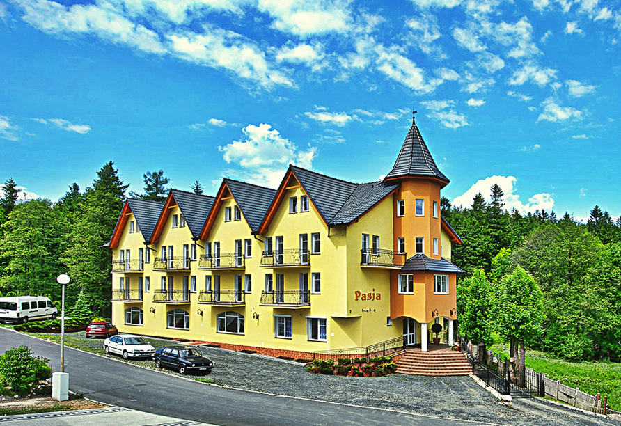 Kurhotel Pasja in Bad Flinsberg, Außenansicht