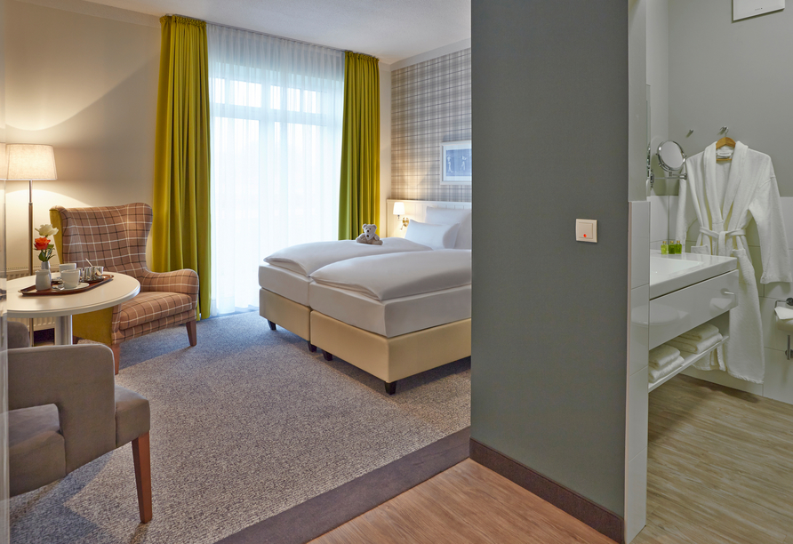 Beispiel eines modernen Doppelzimmers im Dorint Resort Baltic Hills Usedom
