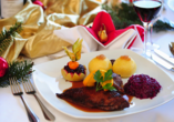 Genießen Sie Ihr Abendessen im Restaurant des Best Western Hotels Brunnenhof.