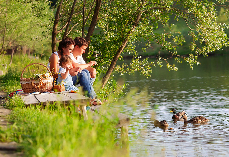 Alago Hotel am See in Cambs im Schweriner Seenland, Picknick am See