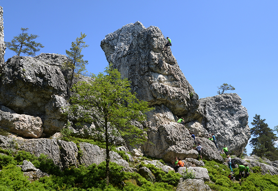Eine der bedeutendsten Naturschönheiten von Viechtach – der sagenumwobene Quarzfelsen des Pfahls. 