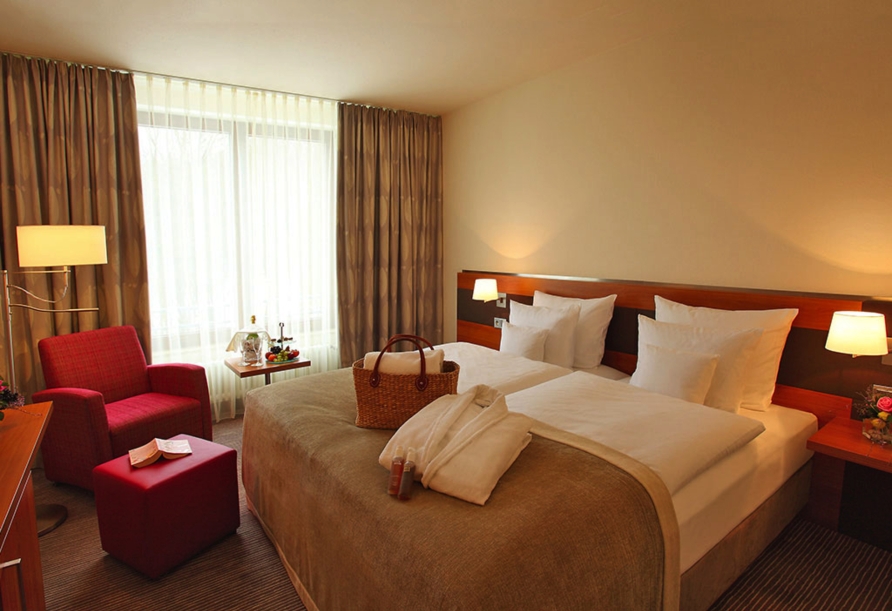 Beispiel eines Doppelzimmers im Trans World Hotel Kranichhöhe in Much