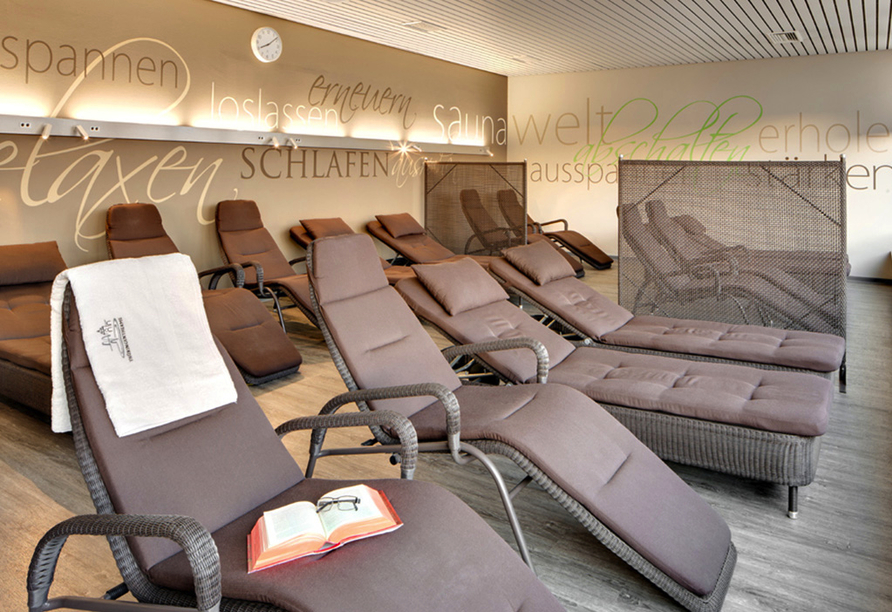 Entspannen Sie im Wellnessbereich der Thüringentherme.