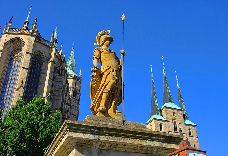Erfurt ist unter anderem für den Dom bekannt.