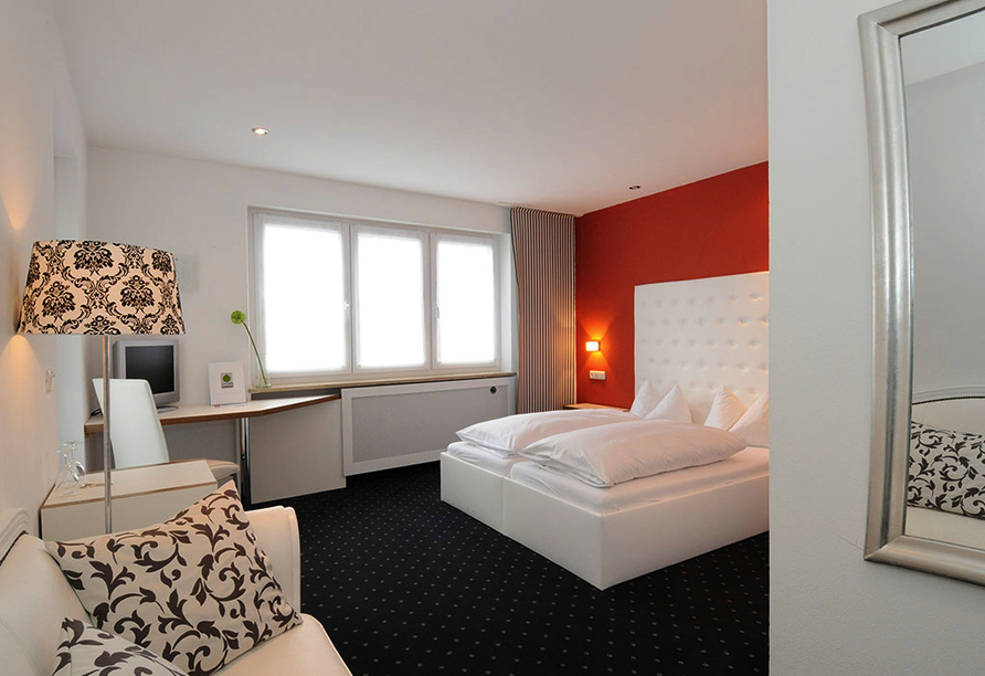 Beispiel eines Doppelzimmers im Hotel Domizil in Ingolstadt