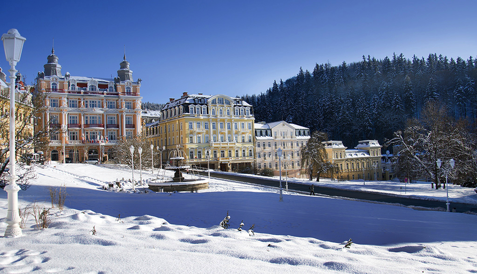 Schlendern Sie durch das winterliche Marienbad.