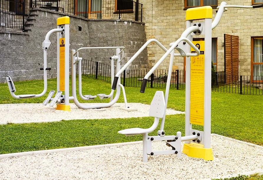 Im Outdoor Gym können Sie sich an der frischen Luft auspowern.