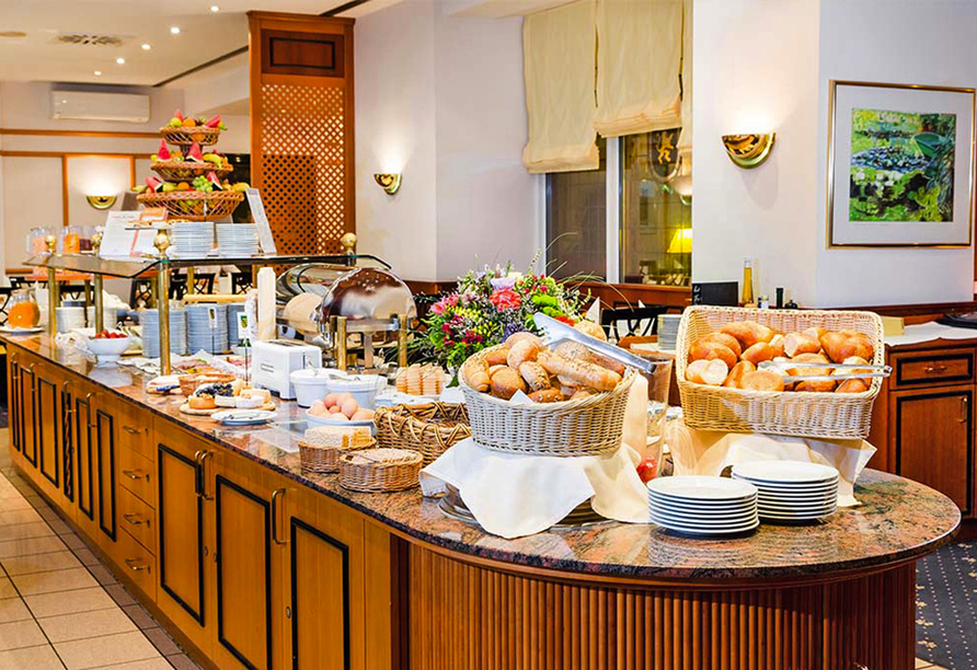 Starten Sie gut in den Tag bei einem reichhaltigen Frühstück im Ringhotel Residenz Alt Dresden.