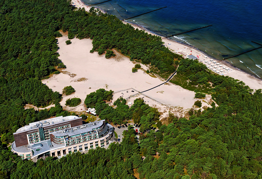HAVET Hotel Resort & Spa, Dwirzyno, Kolberger Deep, Polnische Ostsee, Luftaufnahme