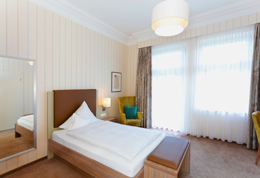 Beispiel eines Einzelzimmers im Hotel Noltmann-Peters in Bad Rothenfelde