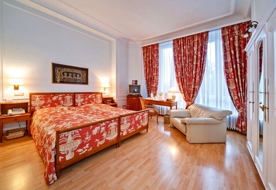 Beispiel eines Doppelzimmers Deluxe im Grand Hotel Cravat