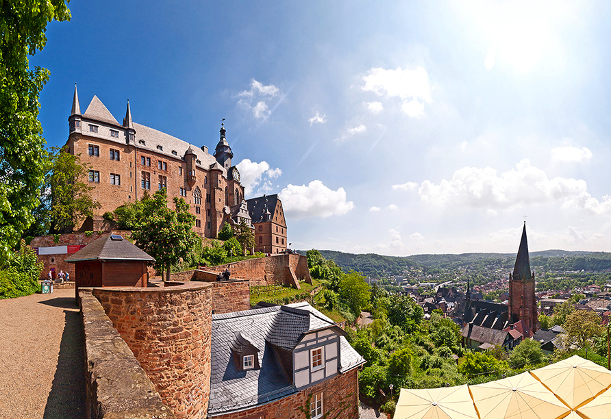 Das Marburger Schloss bietet einen tollen Panoramablick über die Stadt.