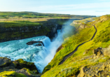 Der Gullfoss ist ein Wasserfall des Flusses Hvítá im Haukadalur im Süden Islands.
