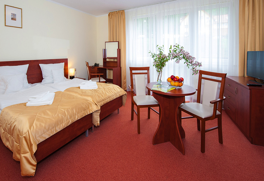 Beispiel eines Doppelzimmers im Hotel Klinika Mlodosci Medical SPA