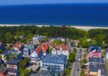 Die herrliche Lage des Hotels Afrodyta Spa in Swinemünde, in unmittelbarer Strandnähe.