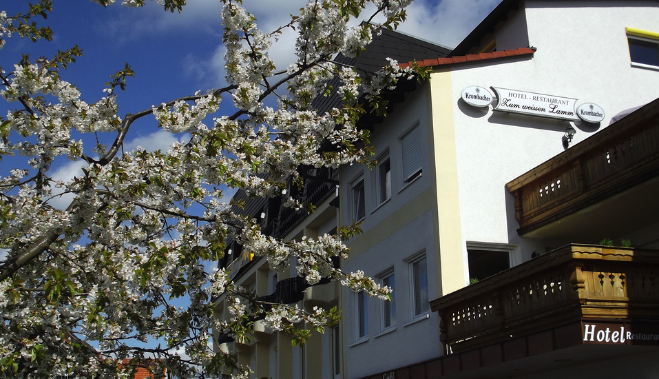 Hotel Zum Weissen Lamm in Rothenberg-Kortelshütte im Odenwald, Außenansicht