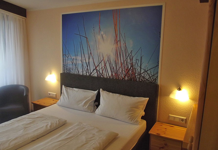 Hotel Zum Weissen Lammin Rothenberg-Kortelshütte im Odenwald, Zimmerbeispiel