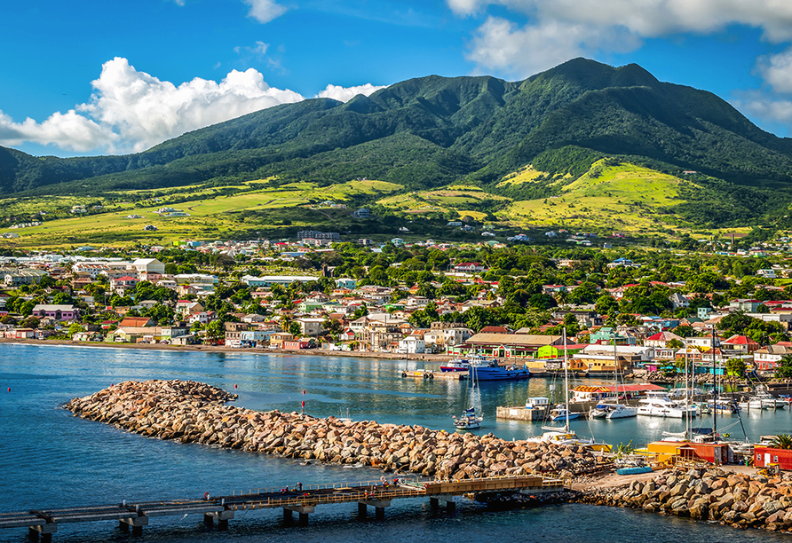 Willkommen in Basseterre, der bunten Hauptstadt der karibischen Insel St. Kitts. 