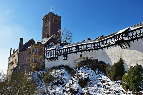 Die Wartburg sieht besonders im Winter romantisch aus.