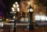 In Vancouver erwartet Sie der Stadtteil Gastown unter anderem mit der berühmten Steam Clock.