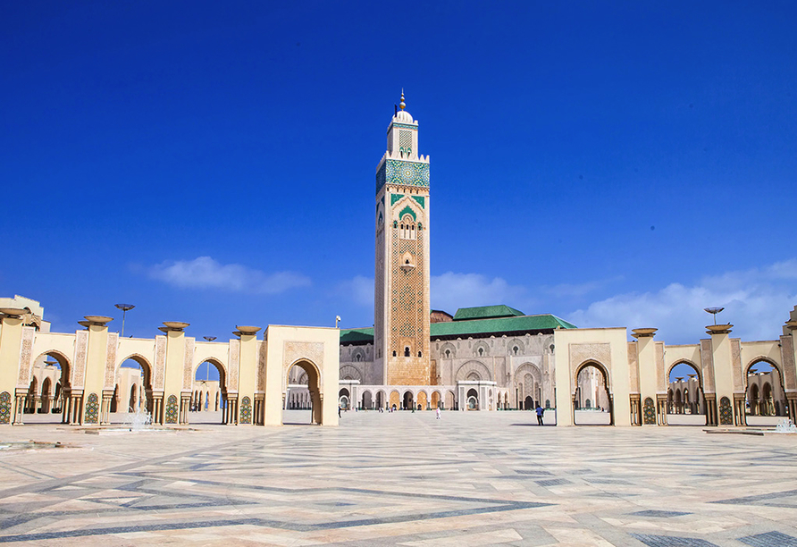 Die Hassan II. Moschee in Casablanca