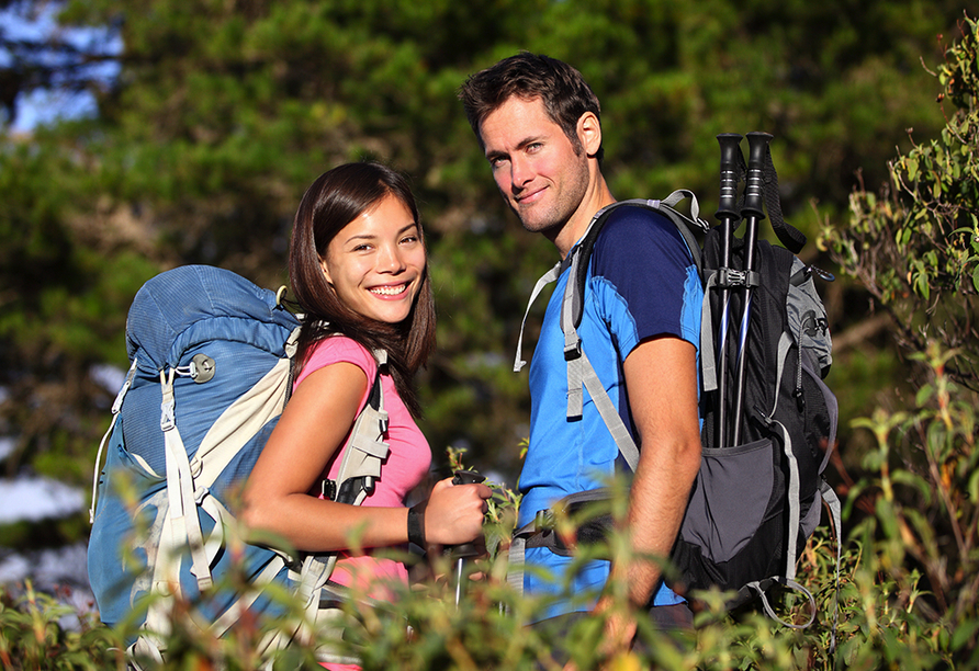 Rund um Ihren Ferienpark erwarten Sie abwechslungsreiche Wanderwege.