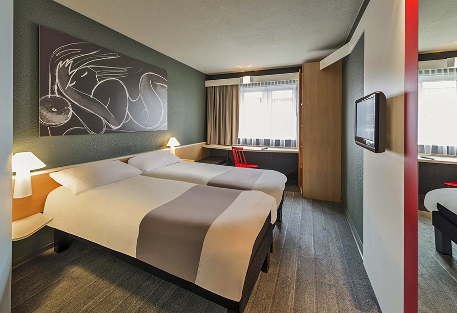 Beispiel eines Doppelzimmers im Ibis Hotel Lübeck City