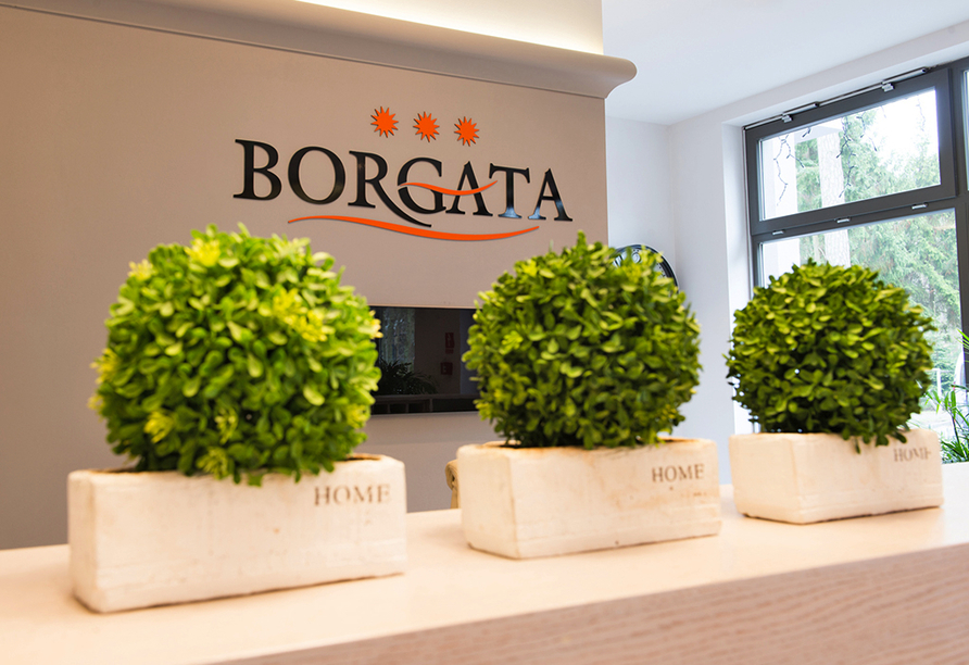 Rezeption des Hotels Borgata