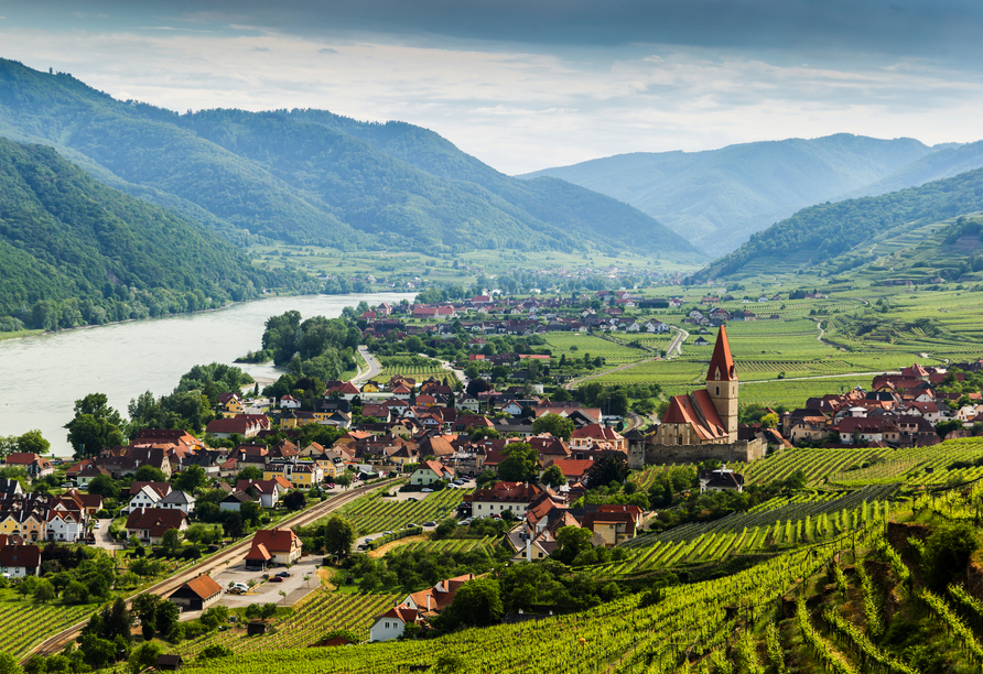 Das kleine idyllische Weinörtchen Weißenkirchen in der Wachau