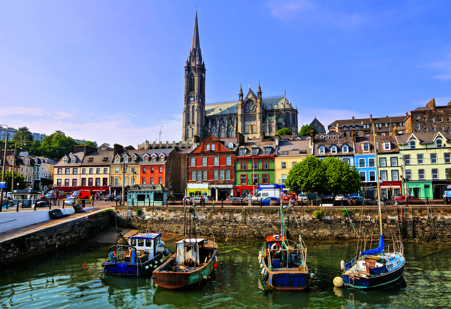 Blick auf die schöne Hafenstadt Cork
