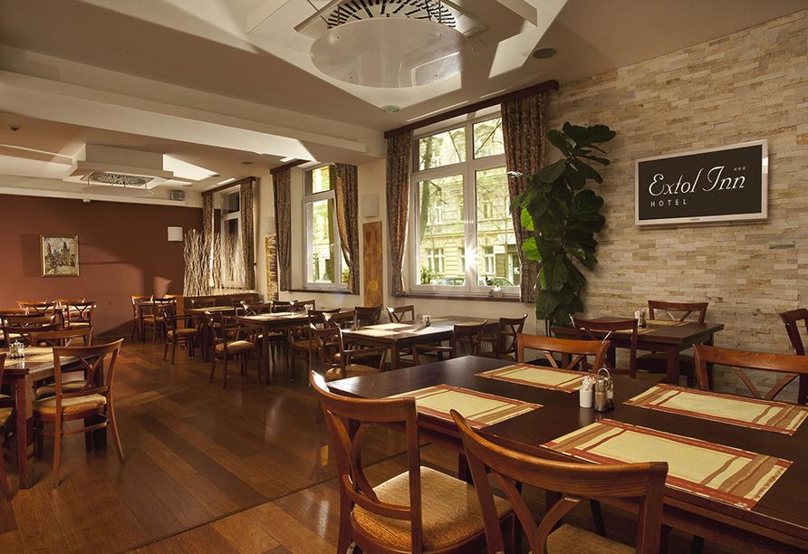 Das Restaurant des Wellness Extol Inn Hotels verwöhnt Sie täglich mit leckeren Speisen.