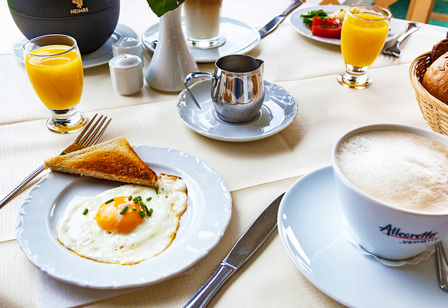 Starten Sie mit einem leckeren Frühstück gut gestärkt in den Tag!