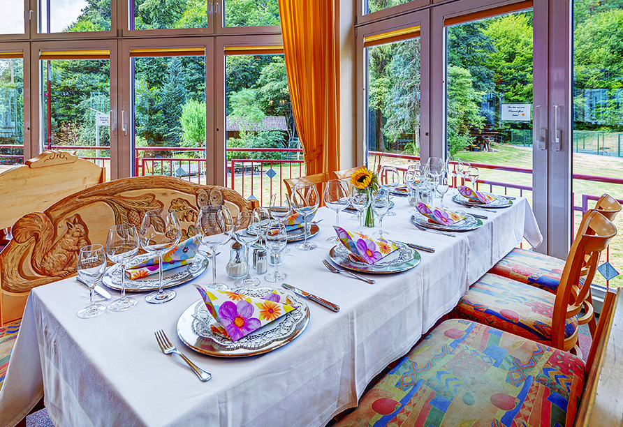 Hotel Christel in Heimbuchenthal, Wintergarten