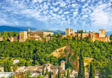 Die Alhambra in Granada ist einer der Höhepunkte Ihrer Reise, den Sie bei Ihrem vierten Ausflug erleben.