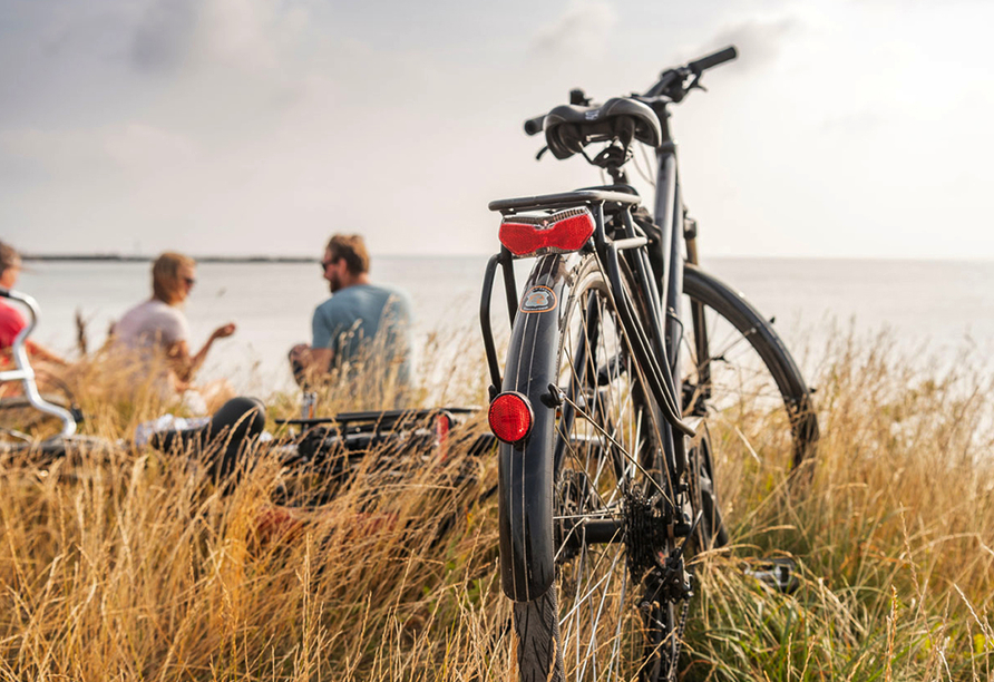 Ein lohnenswerter Ausflug führt Sie per Fahrrad am schönen Ostseestrand entlang.