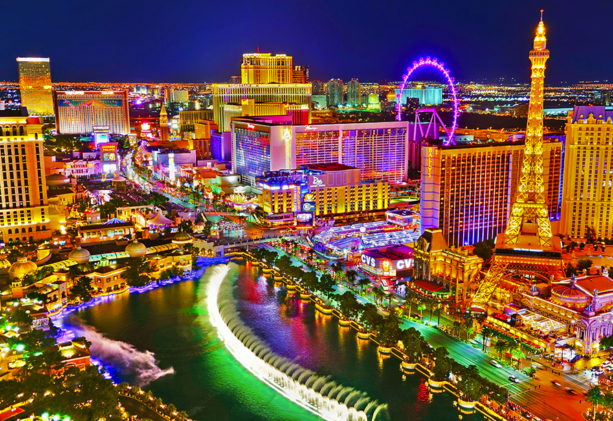 Verbringen Sie den Abend in der schillernden Metropole Las Vegas.