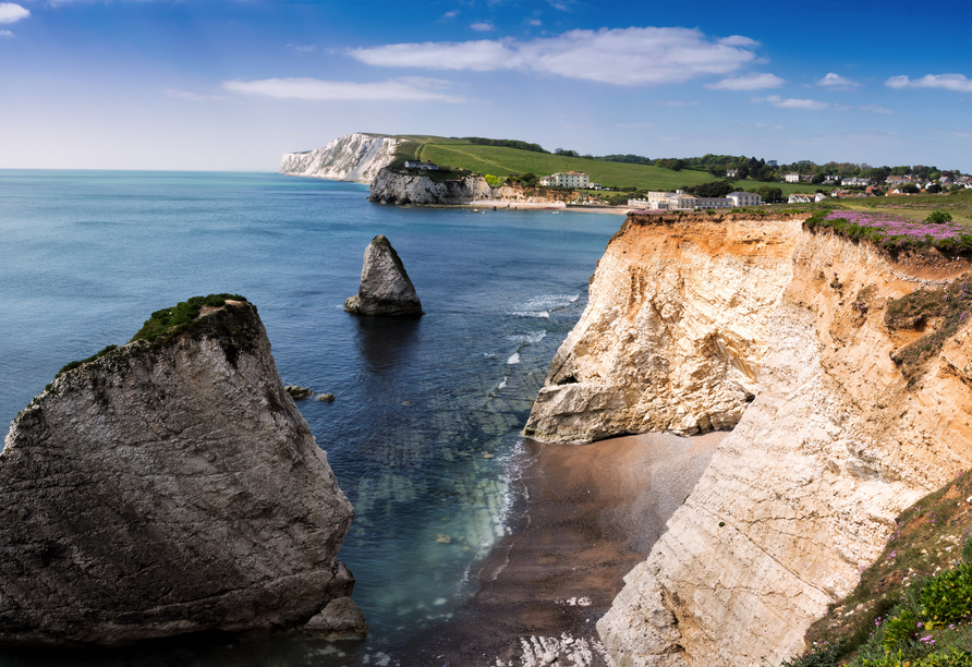 Die Insel Isle of Wight an der englischen Küste 